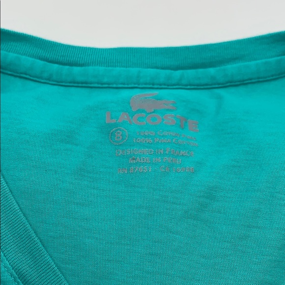 Lacoste men’s short sleeve V neck T shirt. - Picture 4 of 8